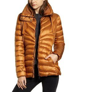 BERNARDO Ecoplume Packable Water Resistant Puffer Jacket Sunset Glow Size XS $90